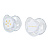 Набор Сосок пустышек силиконовых 6-12 месяцев Happy Baby 13026 white&stars